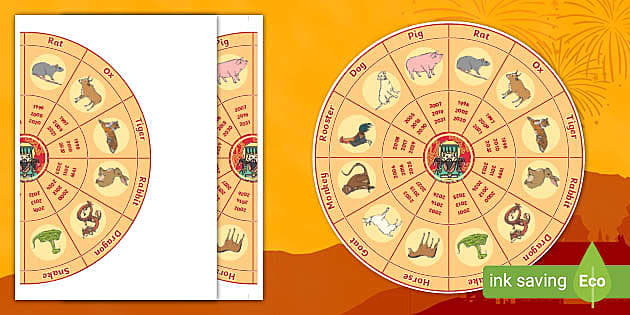 Chinese Zodiac Wheel | Chinese New Year | EYFS Resources