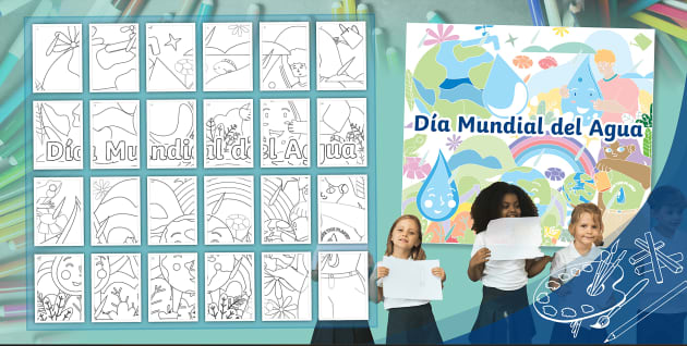 Arte colaborativo Día Mundial del Agua Teacher Made