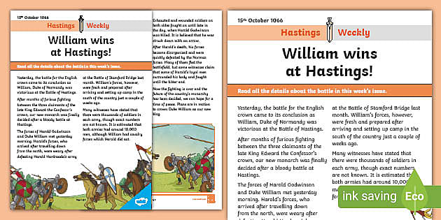 why did william of normandy win the battle of hastings
