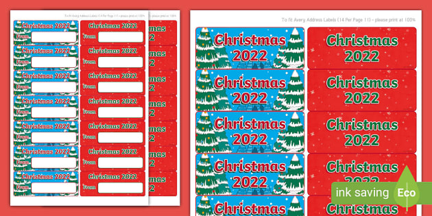 Christmas 2022 Labels (teacher made) - Twinkl