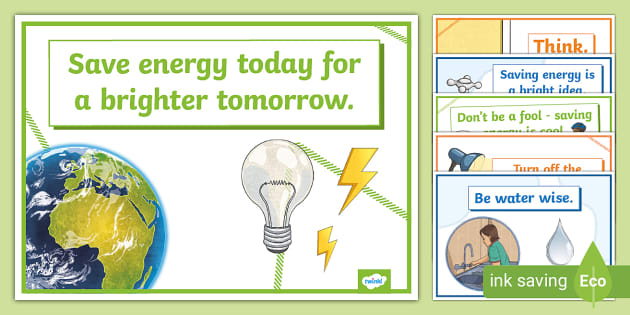 Energy-Saving Slogans Poster Display Pack KS2 (teacher made)