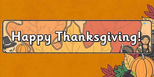 Thanksgiving Display Banner Alt (teacher made) - Twinkl