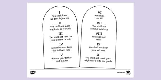 FREE Printable 10 Commandments Colouring Page Colouring Sheets