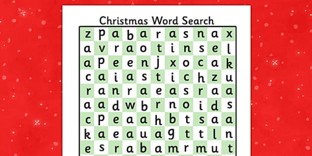 Christmas Word Search - wordsearch, word search, word games