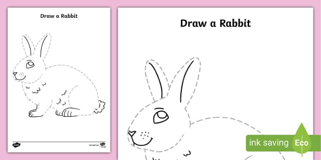 Rabbit Drawing - How To Draw A Rabbit Step By Step-saigonsouth.com.vn