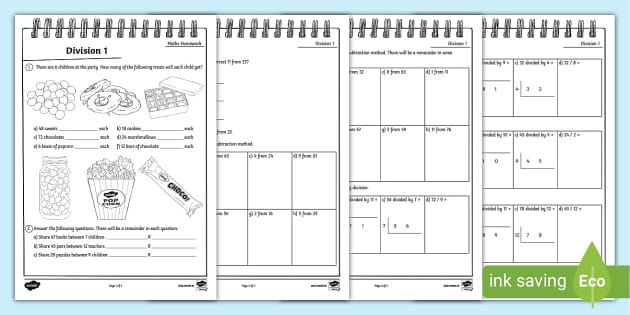 division homework year 1