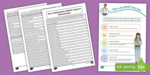 Year 5 Mathematics SMART Goals for Measurement - Twinkl