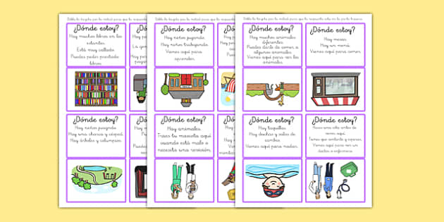 Juego De Tarjetas De Adivinar Donde Estoy Teacher Made