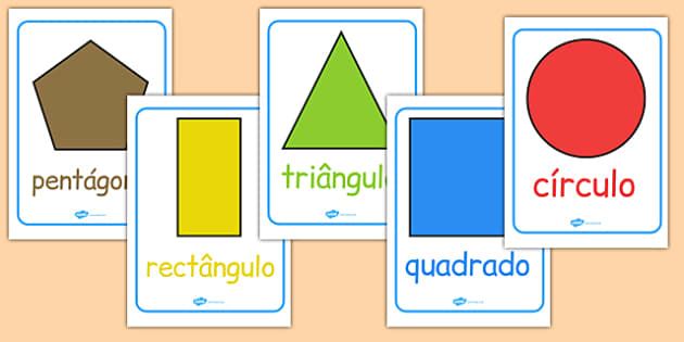 2D Shape Posters Portuguese (professor feito) - Twinkl