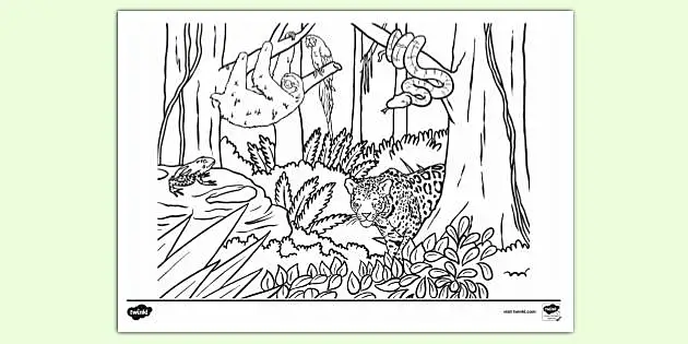 FREE! - Colouring Page of Nature and Animals | KS1 Colouring Sheets