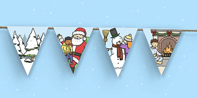 Winter Themed Classroom Display Bunting - Twinkl