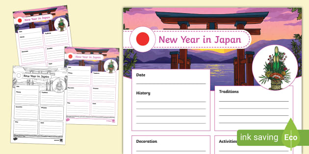 New Year in Japan Fact File Template (Hecho por educadores)