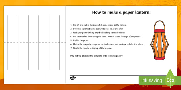 Paper Lantern Craft Template | Primary Arts and Crafts