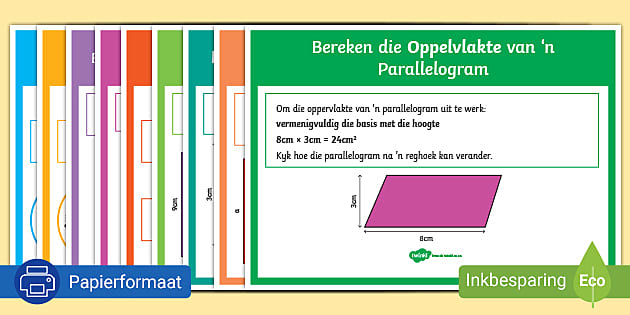 Wiskunde Muurkaarte Omtrek En Oppervlakte Lehrer Gemacht