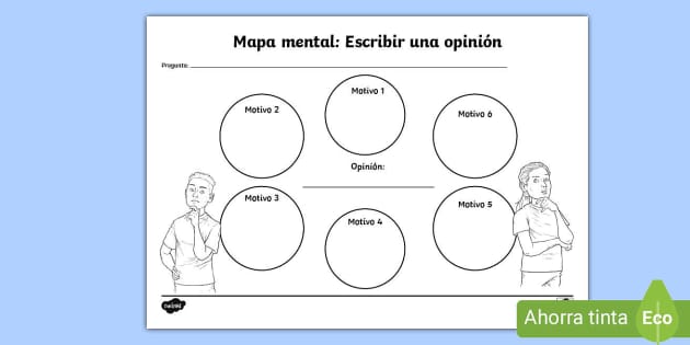 Ficha de actividad: Mapa mental - Escribir una opinión