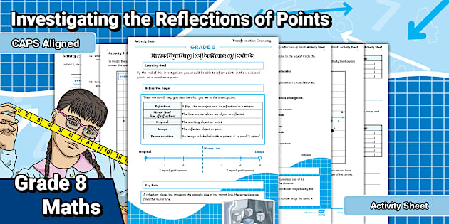 Reflection Point Strategy Grade 8 Maths - Term 4 - Investigating the Reflections of Points ...