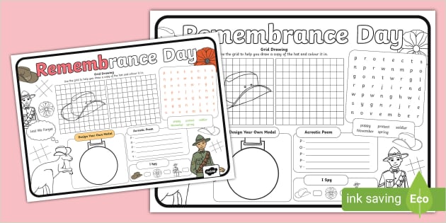 Remembrance Day Activity Mat Teacher Made Twinkl