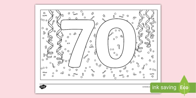 👉 Number 70 Colouring Page (ティーチャーメイド)