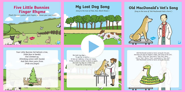 Pet Animal Rhymes For Toddlers PowerPoints - Parents - EYLF