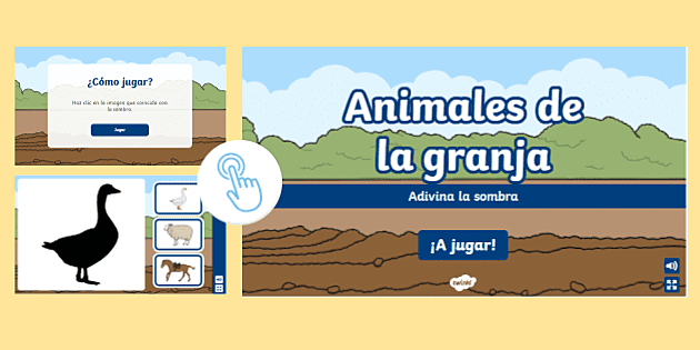 Animales De La Granja- Adivina La Sombra - Juego Interactivo