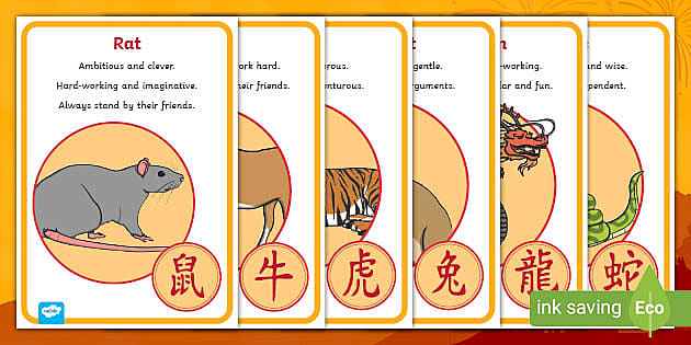 Zodiac Animals (Chinese) Signs - Classroom Resource - Twinkl