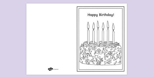 Birthday Cake Card Template (Teacher-Made) - Twinkl