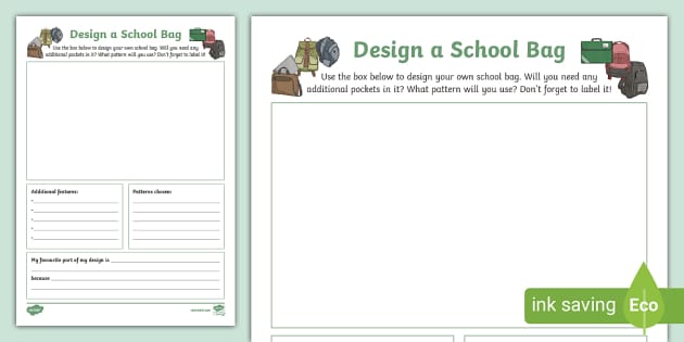 Design your shop own school bag