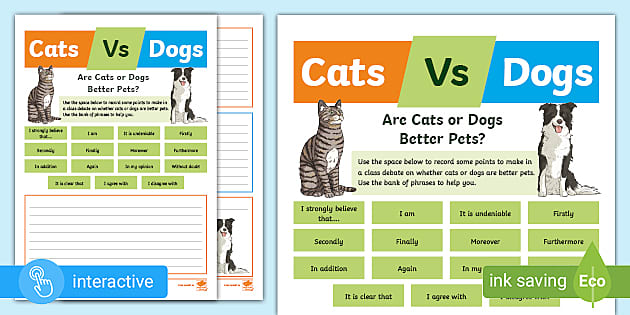 compare cats and dogs