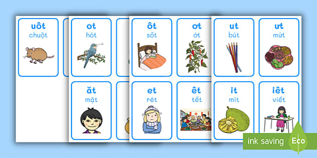 Bạn muốn con yêu của mình học tiếng Việt một cách dễ dàng và vui nhộn? Hãy xem đến hình ảnh của thẻ học tiếng Việt cho bé! Với bộ thẻ học này, con bạn sẽ học được cách phát âm từ vựng và câu tiếng Việt một cách đơn giản và thuận tiện.