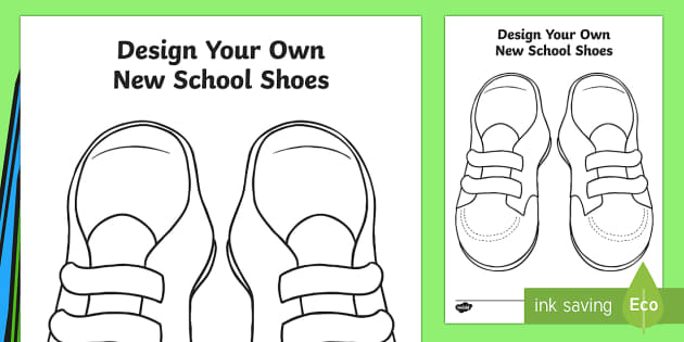 Design Your Own New School Shoes Worksheet / Worksheet