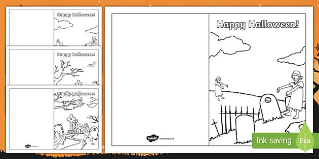 Happy Halloween Coloring Sheets (Teacher-Made) - Twinkl