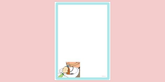 FREE! - Simple Blank Hair Salon Page Border | Page Borders | Twinkl