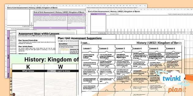 History: Kingdom Of Benin UKS2 Unit Assessment Pack - Twinkl