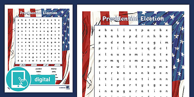 Presidential Election Word Search (teacher made) - Twinkl