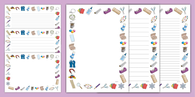 Border Paper + Writing Frames - Page 1 - Free Teaching Resources - Print  Play Learn