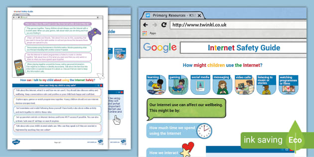 EYFS Internet Safety Guide for Parents and Carers - Twinkl