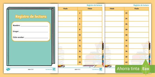 Lectura concluida  Cuaderno de lectura, Carta de informacion, Registros de  lectura