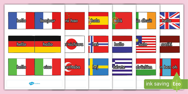 Hello in Different Languages (teacher made) - Twinkl