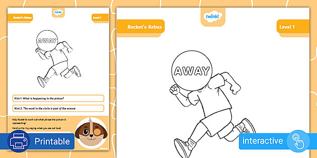 rocket s rebus volume 2 logic puzzle for kids twinkl