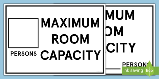 FREE! - Room Capacity Signs | Display Items | Twinkl