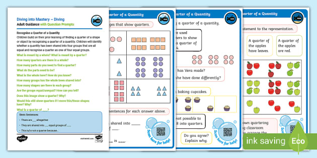 👉 Year 1 DiM: Step 7 Recognise a Quarter of a Quantity