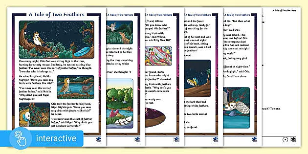 interactive pdf year 2 a tale of two feathers differentiated reading