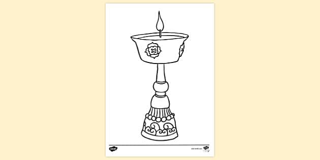 Caucho semilla Ropa FREE! - Butter Lamp Colouring Sheet - Printable Colouring for Kids