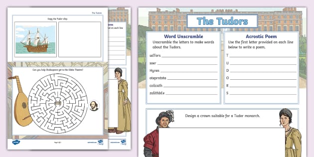 KS2 Tudors Themed Boredom Buster (professor feito) Twinkl