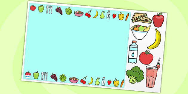 Healthy Eating Editable PowerPoint Background Template - health
