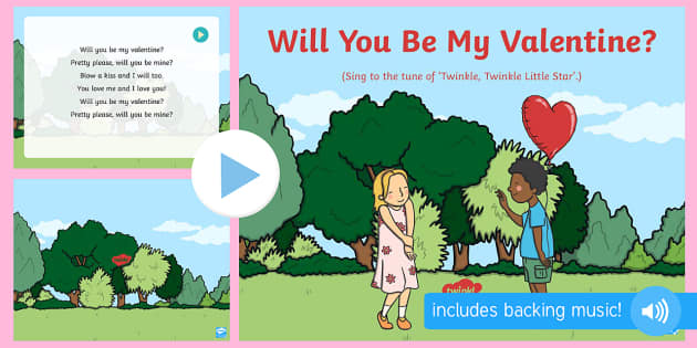 Will you be my valentine song powerpoint teacher made 