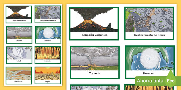 Tarjetas De Vocabulario: Desastres Naturales - Twinkl