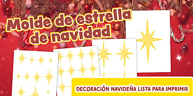 Molde de estrella de navidad