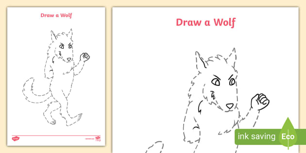 Draw the Big Bad Wolf Pencil Control Activity