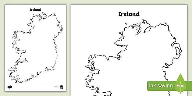 Small Map Of Ireland Blank Map Of Ireland (Teacher Made)